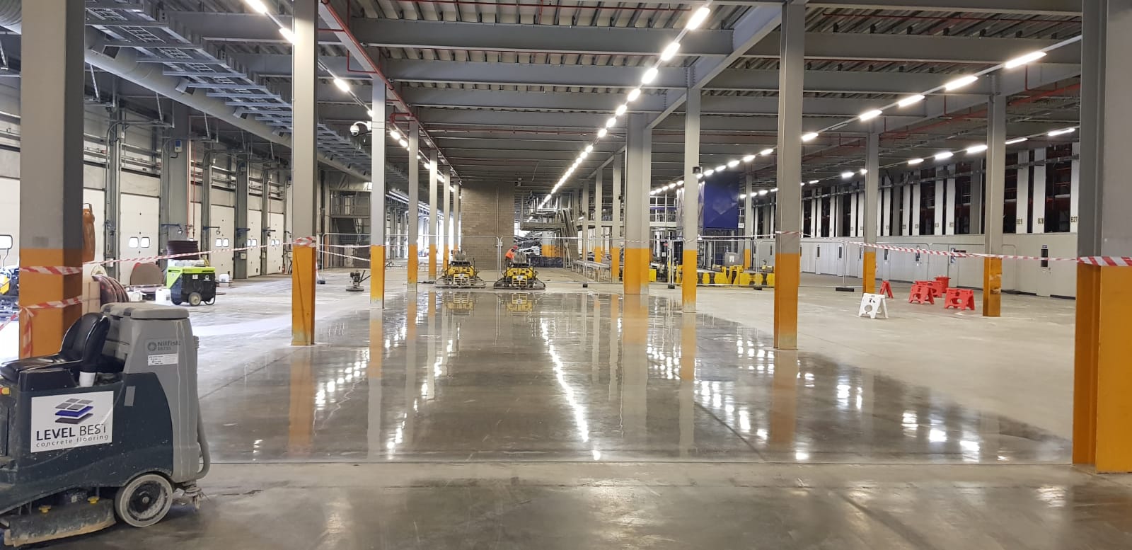 Warehouse Concrete Floor Refurbishment Commences At Large Distribution Centre On Industrial Estate In Rugby Warwickshire Level Best Concrete Flooring