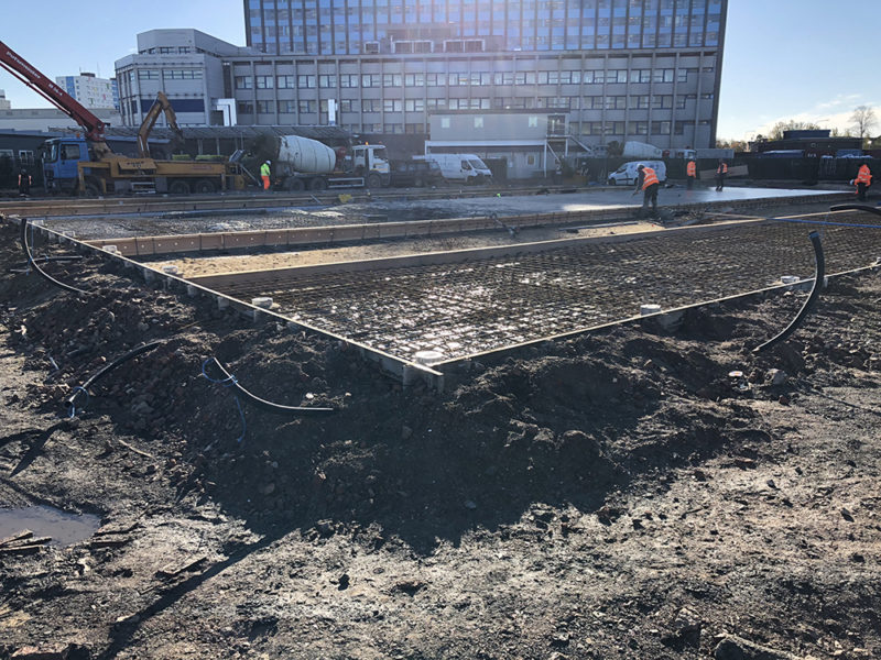 New Helipad concrete base at Hull Royal Infirmary by Level Best