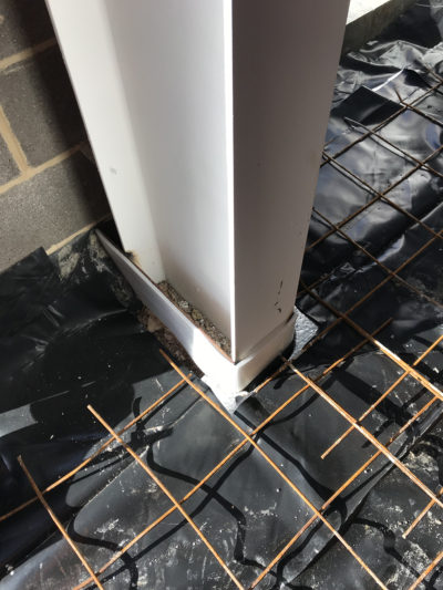 Level Best's typical design and build column isolation detail installed priot to concreting