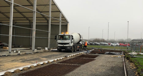 External concrete slabs being laid in North Lincolnshire